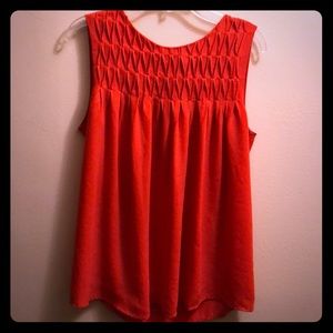 Loft red sleeveless top size xs